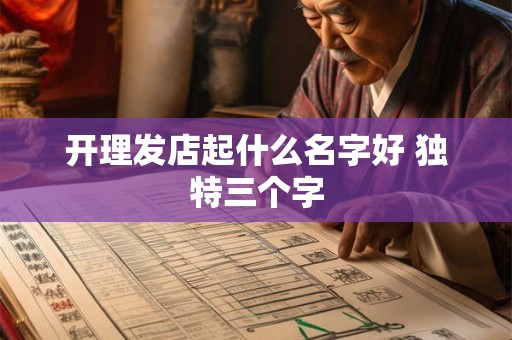 开理发店起什么名字好 独特三个字
