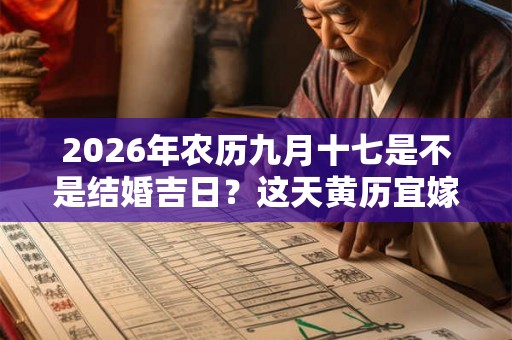 2026年农历九月十七是不是结婚吉日？这天黄历宜嫁娶吗