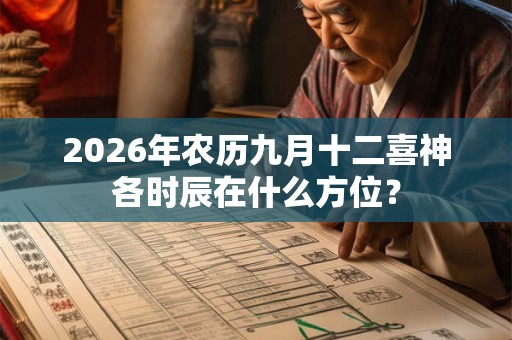 2026年农历九月十二喜神各时辰在什么方位? 2026年农历九月十二喜神各时辰在什么方位?