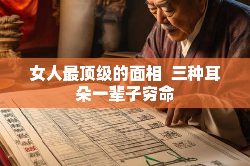 女人最顶级的面相  三种耳朵一辈子穷命