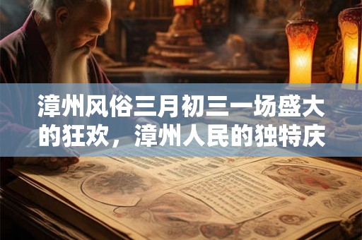 漳州风俗三月初三一场盛大的狂欢，漳州人民的独特庆典
