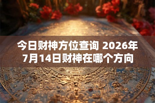 今日财神方位查询 2026年7月14日财神在哪个方向
