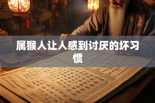 属猴人让人感到讨厌的坏习惯