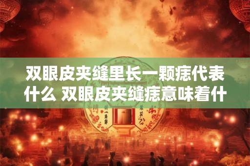 双眼皮夹缝里长一颗痣代表什么 双眼皮夹缝痣意味着什么