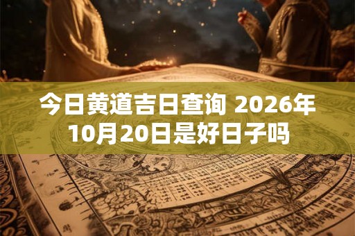 今日黄道吉日查询 2026年10月20日是好日子吗