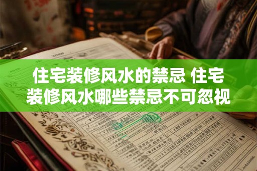 住宅装修风水的禁忌 住宅装修风水哪些禁忌不可忽视