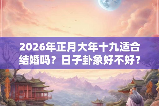 2026年正月大年十九适合结婚吗?日子卦象好不好? 2026年正月大年十九适合结婚吗?日子卦象好不好?
