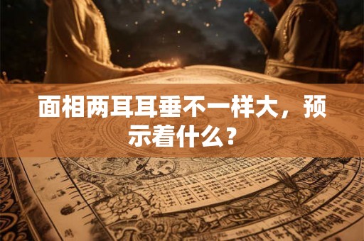 面相两耳耳垂不一样大，预示着什么？