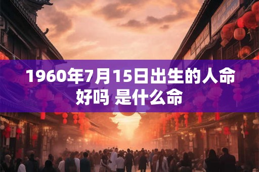 1960年7月15日出生的人命好吗 是什么命