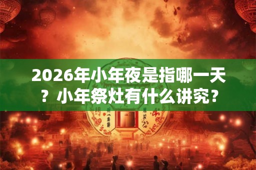 2026年小年夜是指哪一天？小年祭灶有什么讲究？