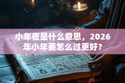 小年夜是什么意思，2026年小年要怎么过更好？