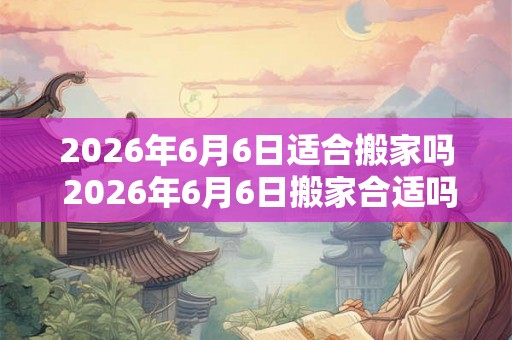 2026年6月6日适合搬家吗 2026年6月6日搬家合适吗