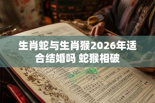 生肖蛇与生肖猴2026年适合结婚吗 蛇猴相破