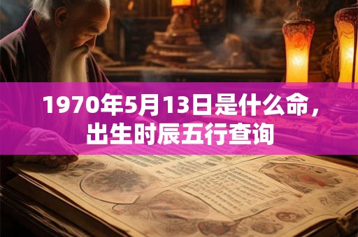 1970年5月13日是什么命，出生时辰五行查询