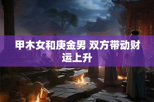 甲木女和庚金男 双方带动财运上升