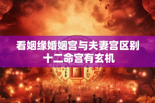 看姻缘婚姻宫与夫妻宫区别 十二命宫有玄机 看姻缘婚姻宫与夫妻宫区别 十二命宫有玄机