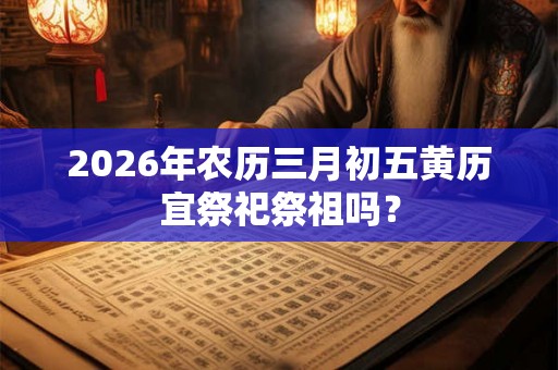 2026年农历三月初五黄历宜祭祀祭祖吗? 2026年农历三月初五黄历宜祭祀祭祖吗?