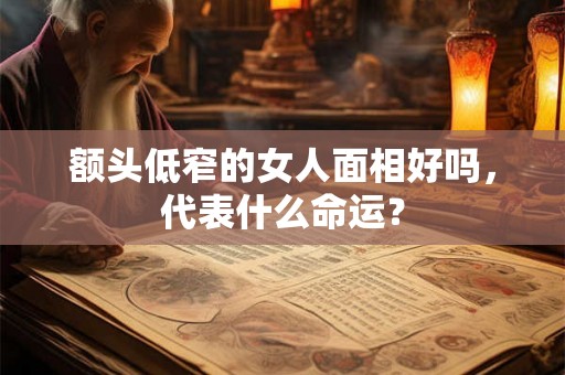 额头低窄的女人面相好吗，代表什么命运？