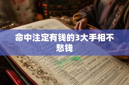 命中注定有钱的3大手相不愁钱