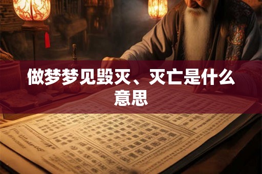 做梦梦见毁灭、灭亡是什么意思