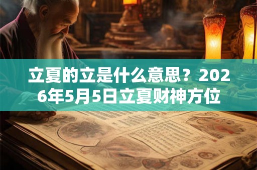 立夏的立是什么意思？2026年5月5日立夏财神方位