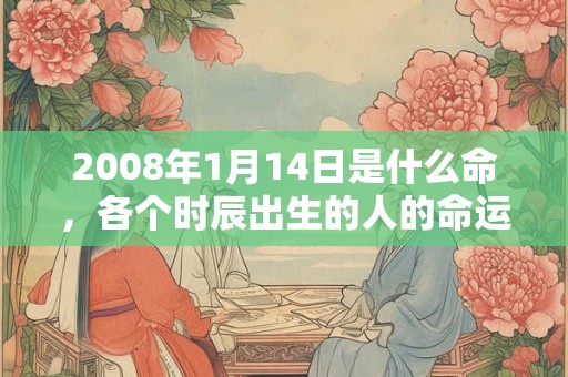 2008年1月14日是什么命,各个时辰出生的人的命运 2008年1月14日是什么命,各个时辰出生的人的命运