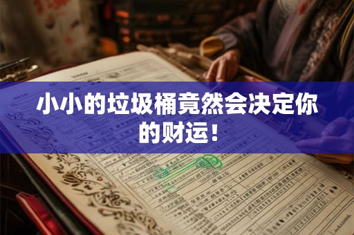 小小的垃圾桶竟然会决定你的财运! 小小的垃圾桶竟然会决定你的财运!
