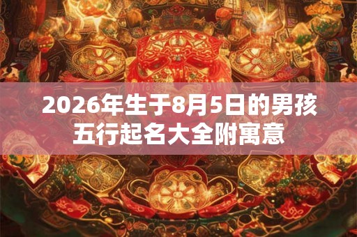 2026年生于8月5日的男孩五行起名大全附寓意 2026年生于8月5日的男孩五行起名大全附寓意
