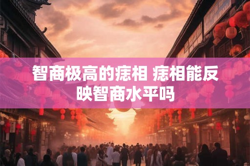 智商极高的痣相 痣相能反映智商水平吗