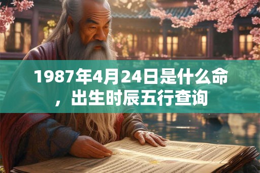 1987年4月24日是什么命,出生时辰五行查询 1987年4月24日是什么命,出生时辰五行查询