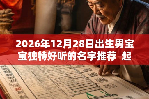 2026年12月28日出生男宝宝独特好听的名字推荐 起名忌用字 2026年12月28日出生男宝宝独特好听的名字推荐 起名忌用字