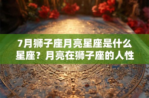 7月狮子座月亮星座是什么星座?月亮在狮子座的人性格 7月狮子座月亮星座是什么星座?月亮在狮子座的人性格