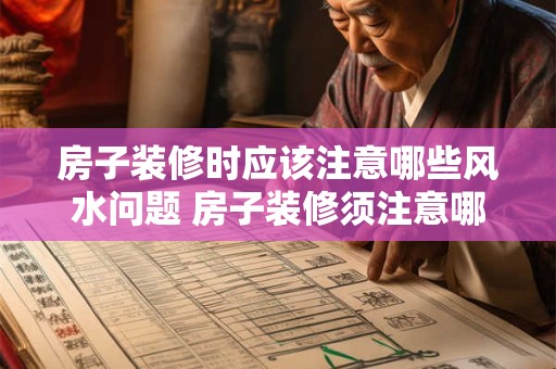 房子装修时应该注意哪些风水问题 房子装修须注意哪些风水
