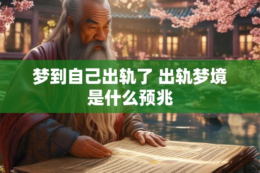 梦到自己出轨了 出轨梦境是什么预兆