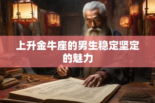 上升金牛座的男生稳定坚定的魅力