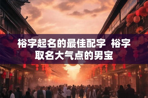 裕字起名的最佳配字 裕字取名大气点的男宝 裕字起名的最佳配字 裕字取名大气点的男宝