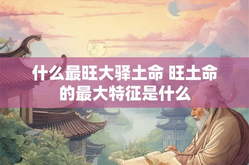 什么最旺大驿土命 旺土命的最大特征是什么 什么最旺大驿土命 旺土命的最大特征是什么