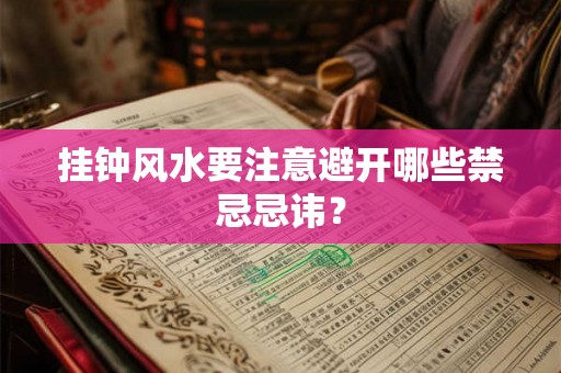 挂钟风水要注意避开哪些禁忌忌讳？