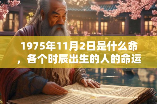 1975年11月2日是什么命,各个时辰出生的人的命运 1975年11月2日是什么命,各个时辰出生的人的命运