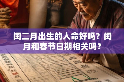 闰二月出生的人命好吗？闰月和春节日期相关吗？