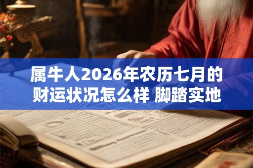 属牛人2026年农历七月的财运状况怎么样 脚踏实地实现富贵
