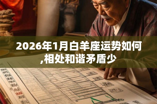 2026年1月白羊座运势如何,相处和谐矛盾少