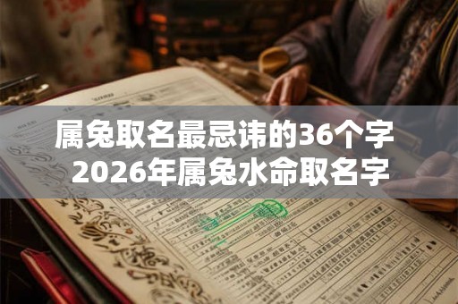 属兔取名最忌讳的36个字 2026年属兔水命取名字
