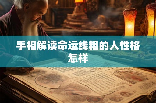 手相解读命运线粗的人性格怎样