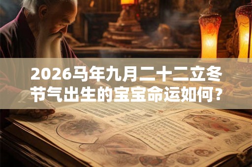 2026马年九月二十二立冬节气出生的宝宝命运如何？
