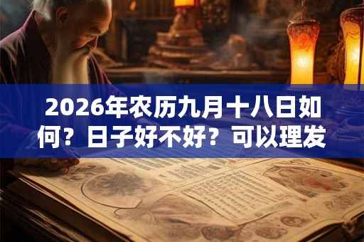 2026年农历九月十八日如何？日子好不好？可以理发吗？