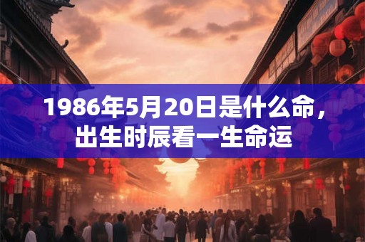 1986年5月20日是什么命，出生时辰看一生命运