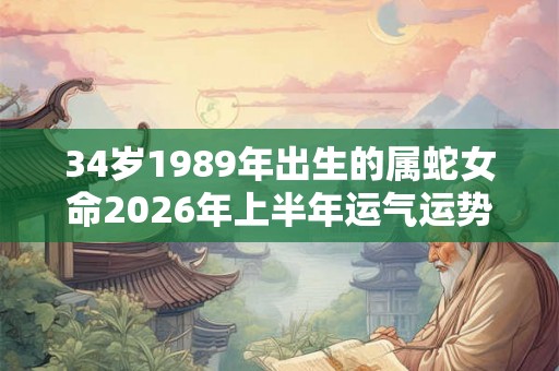 34岁1989年出生的属蛇女命2026年上半年运气运势
