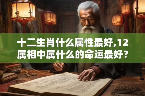 十二生肖什么属性最好,12属相中属什么的命运最好？