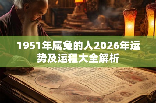 1951年属兔的人2026年运势及运程大全解析
